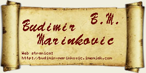 Budimir Marinković vizit kartica